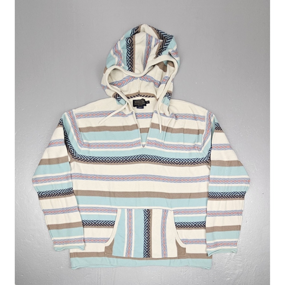 Pendleton Pancho Hoodie‎ Womens XS. Striped Southwestern Lightweight Pullover